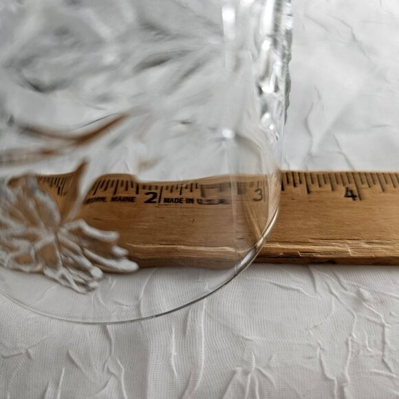 2 Cristal D'Arques Mallory Crystal Mug 4" grape leaves raised relief 10oz emboss - Picture 9 of 10